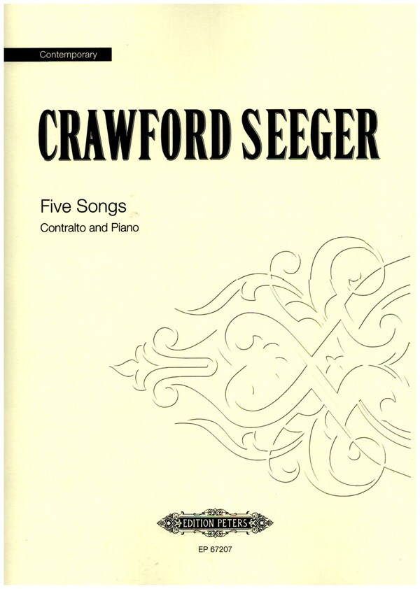 5 songs&nbsp;&nbsp;for contralto and piano&nbsp;&nbsp;