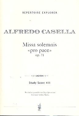 Missa solemnis op.71 für Sopran,  bariton, Chor, Orgel und Orchester  Studienpartitur