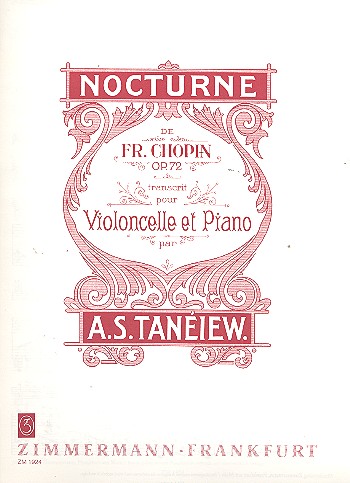 Nocturne op.72&nbsp;&nbsp;für Violoncello und Klavier&nbsp;&nbsp;