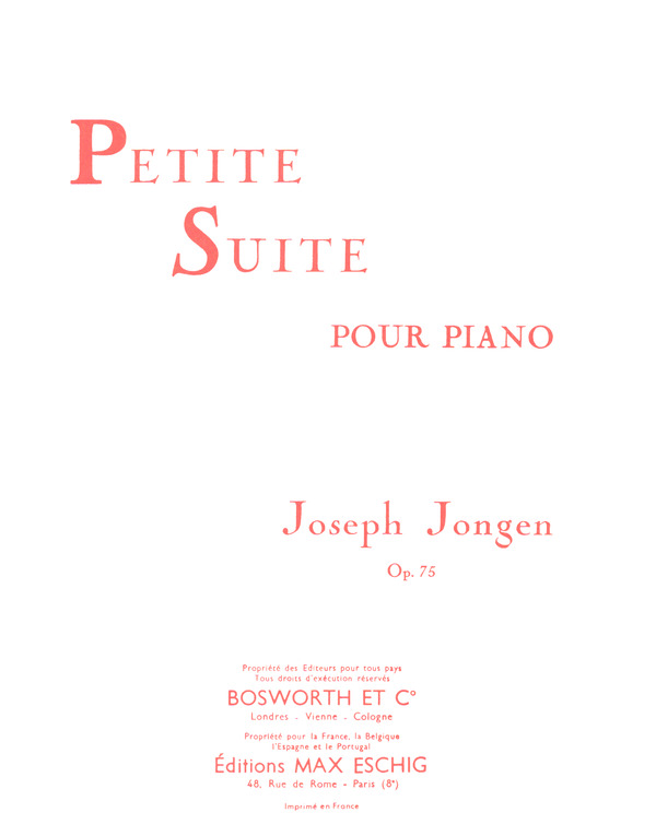 Petite suite op.75 pour  piano  
