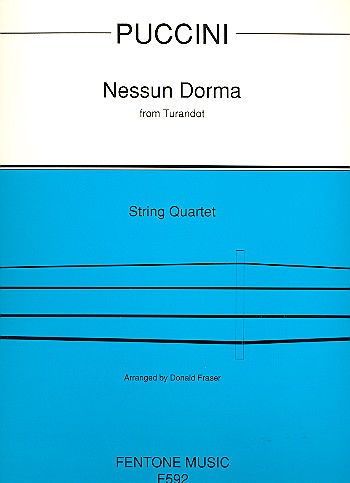 Nessun dorma from Turandot&nbsp;&nbsp;for string quartet&nbsp;&nbsp;score and parts