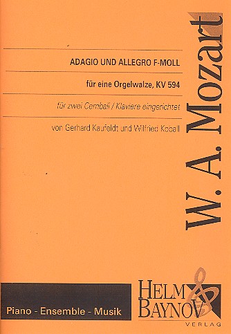 Adagio und Allegro f-Moll KV594  für eine Orgelwalze  für 2 Cembali (Klaviere)