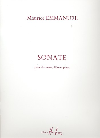 Sonate pour clarinette,  flute et piano  parties