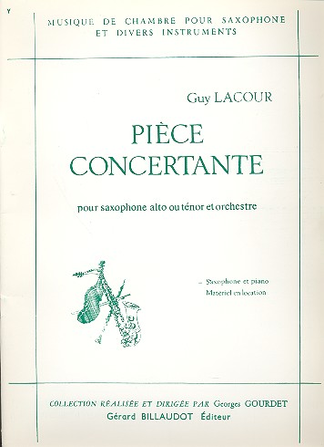 Pièce concertante&nbsp;&nbsp;pour saxophone alto ou&nbsp;&nbsp;ténor et piano
