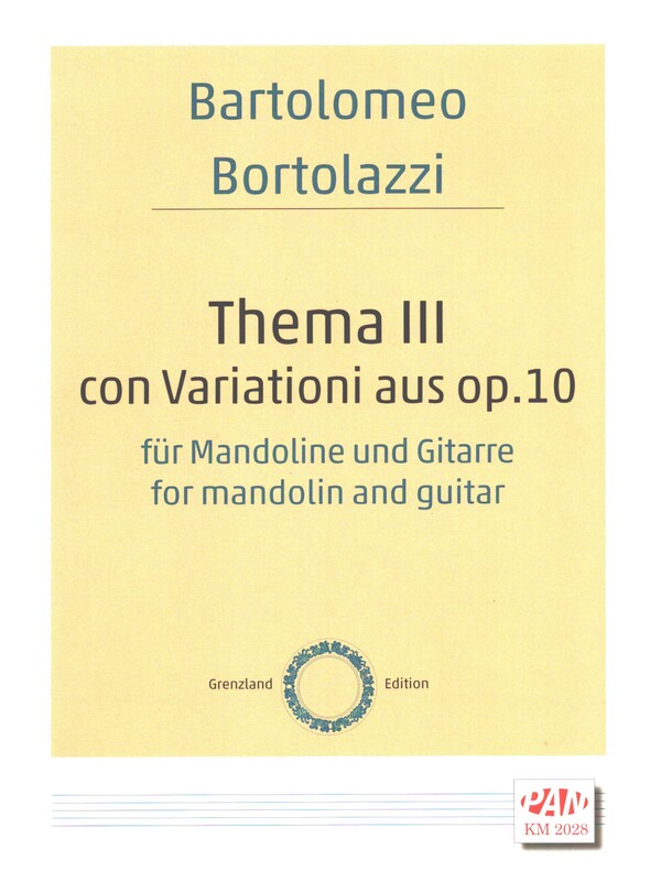 3. Thema und Variationen aus op.10 für  Mandoline und Gitarre  Spielpartitur