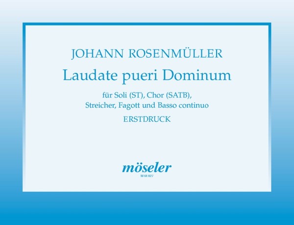 Laudate puero Dominum&nbsp;&nbsp;für Soli (ST), Chor, Streicher, Fagott und Bc&nbsp;&nbsp;Partitur (= Cembalo)