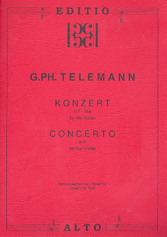 Konzert F-Dur für 4 Violen&nbsp;&nbsp;Stimmen&nbsp;&nbsp;Eyck, Joseph van, ed