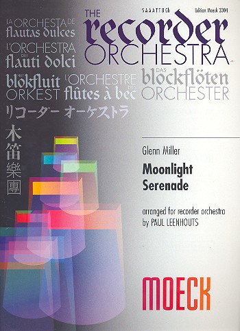 Moonlight Serenade  für Blockflötenorchester (SAAATTBGb),  Partitur+Stimmen