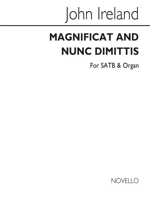 Magnificat and Nunc dimittis f major&nbsp;&nbsp;für gem Chor und Orgel,&nbsp;&nbsp;Partitur