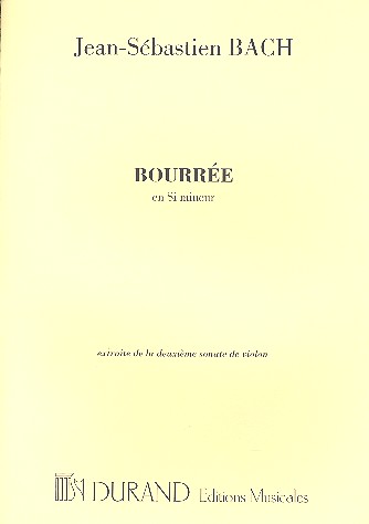 Bourrée si mineur de la&nbsp;&nbsp;sonate no.2 pour violon pour&nbsp;&nbsp;piano