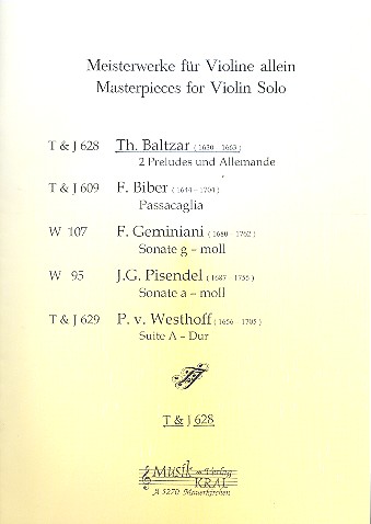 2 Preludes und Allemande  für Violine solo  