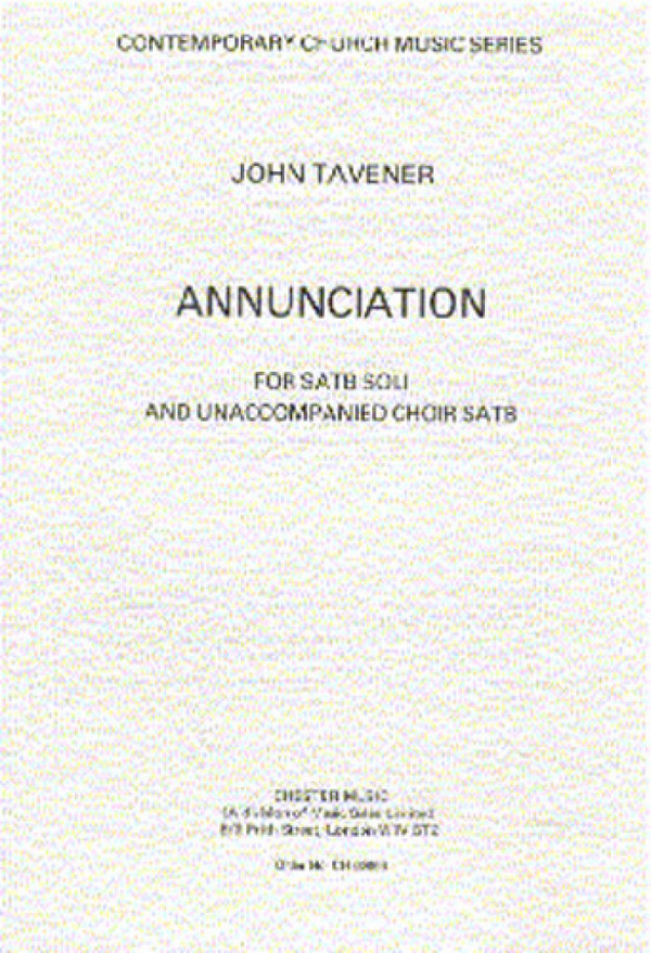 Annunciation für  Soli (SATB) und gem Chor  Chorpartitur