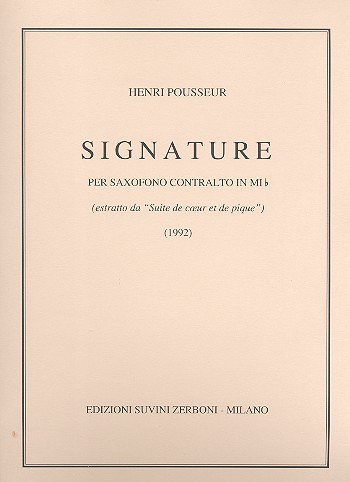Signature  per saxofono contralto solo (1992)  