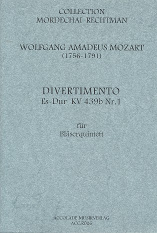 Divertimento KV439b für Trompete, Horn  und Posaune  Partitur und Stimmen