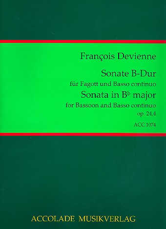 Sonate B-Dur op.24,4 für Fagott und Bc    