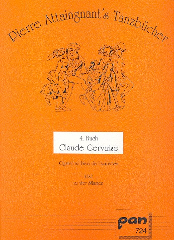 Quatrieme livre de danceries&nbsp;&nbsp;für 4 Instrumente&nbsp;&nbsp;Spielpartitur