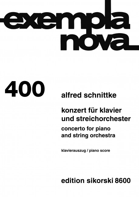 Konzert für Klavier und Streichorchester&nbsp;&nbsp;für 2 Klaviere&nbsp;&nbsp;Spielpartitur