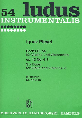 6 Duos op.13 (Nr.4-6)  für Violine und Violoncello  Stimmen