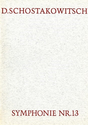 Sinfonie Nr.13 op.113  für Bass, Männerchor und Orchester  Textbuch (dt)