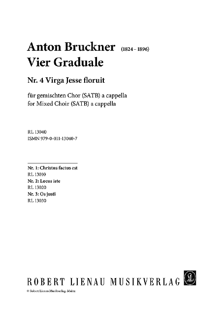 Virga Jesse floruit&nbsp;&nbsp;für gem Chor a cappella&nbsp;&nbsp;Singpartitur