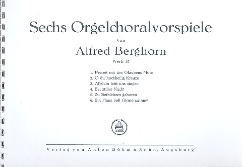 6 Choralvorspiele op.15  für Orgel  Verlagskopie