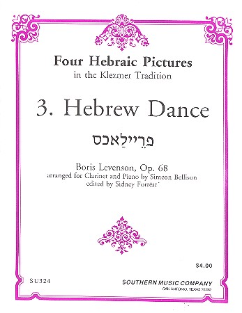 Hebrew dance op.68,3&nbsp;&nbsp;for clarinet and piano&nbsp;&nbsp;Bellison, S., arr.