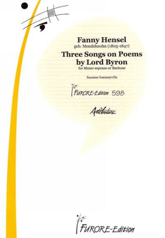 3 songs on poems by Lord Byron  for medium voice and piano,  score  Summerville, Suzanne, ed