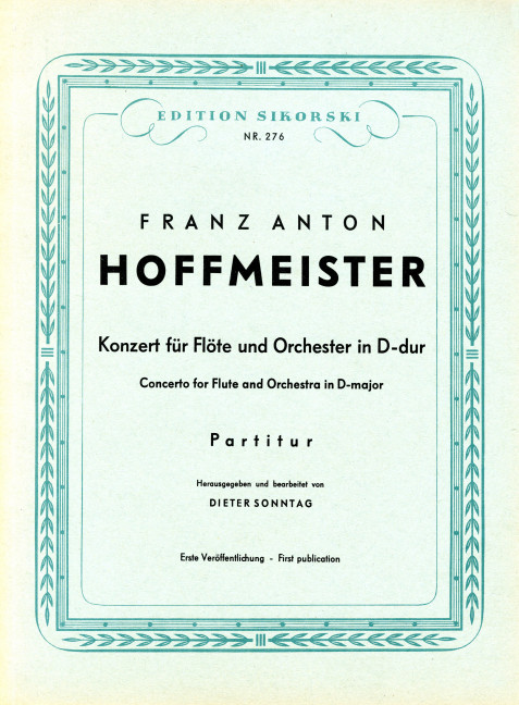 Konzert D-Dur für Flöte&nbsp;&nbsp;und Orchester&nbsp;&nbsp;Partitur