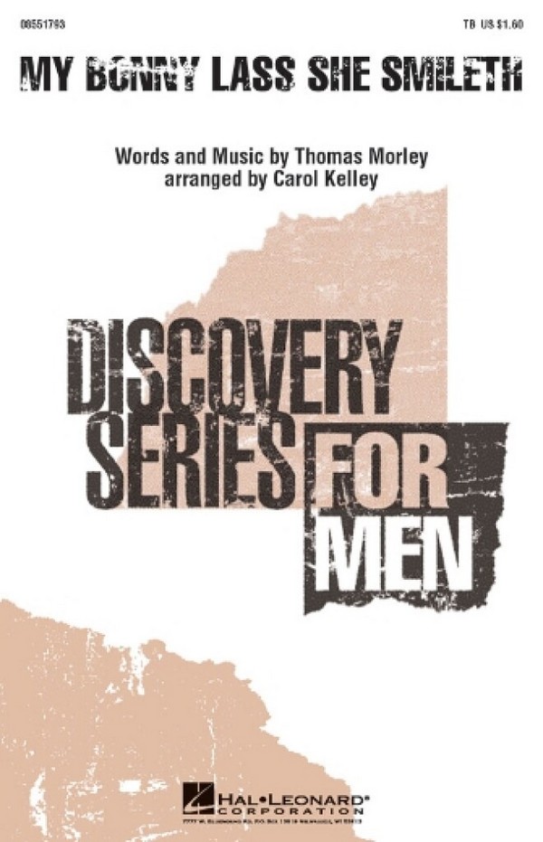 My Bonny lass she smileth for&nbsp;&nbsp;male chorus and piano,  score&nbsp;&nbsp;