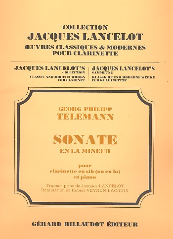 Sonate la mineur pour&nbsp;&nbsp;clarinette et piano&nbsp;&nbsp;