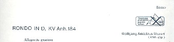 Rondo D-Dur KVAnh.184&nbsp;&nbsp;für Flöte und Orchester&nbsp;&nbsp;Cello/Bass