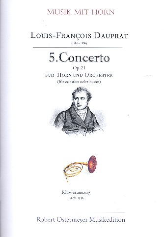 Konzert Nr.5 op.21 für Horn in E (cor alto  oder cor basso) und Orchester  für Horn und Klavier