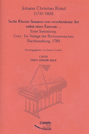 6 Sonaten und eine Fantasie für Klavier  Cerutti, Laura, ed  