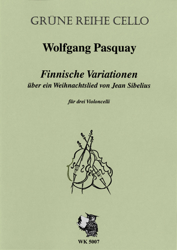Finnische Variationen über ein  Weihnachtslied von Jean Sibelius  für 3 Violoncelli,  Spielpartitur