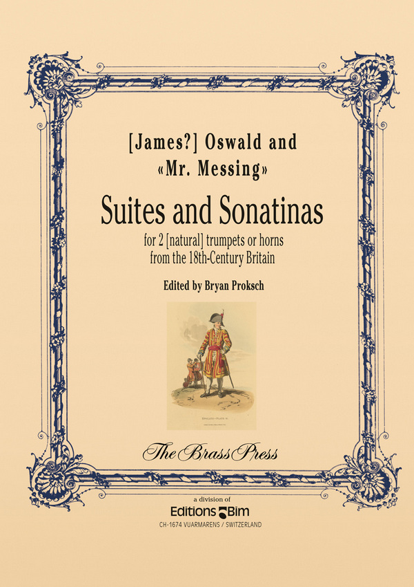 Suites and sonatinas for  2 natural trumpets or horns  Proksch, B., ed