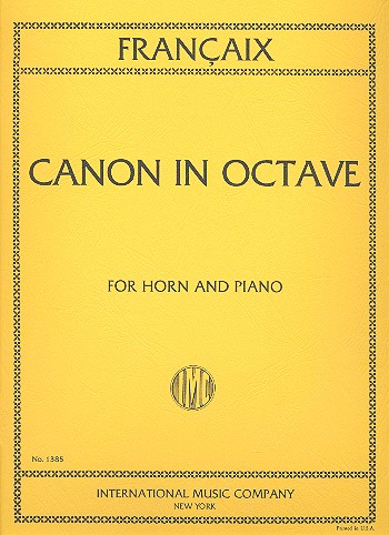 Canon in octave  for horn and piano  