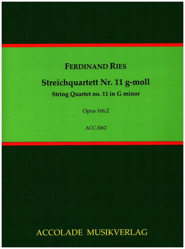 Streichquartett g-Moll Nr.11 op.166,2  Partitur und Stimmen  Schmidt, Jürgen. ed