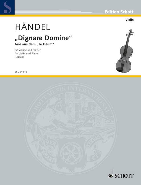 Dignare Domine aus dem Te Deum&nbsp;&nbsp;für Violine und Klavier&nbsp;&nbsp;