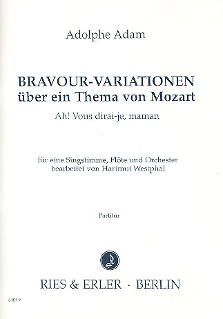 Bravour-Variationen über ein Thema von Mozart  für Singstimme, Flöte und Orchester  Partitur
