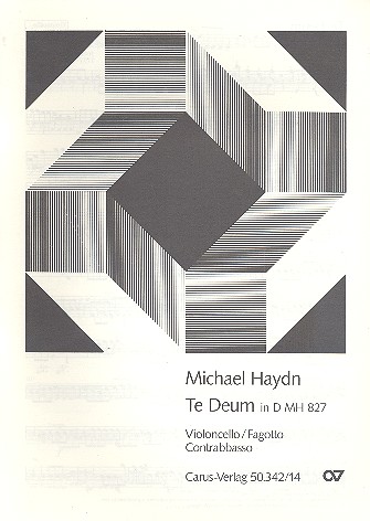 Te Deum D-Dur MH827  für gem Chor, Orchester und Orgel  Cello/Bass/Fagott