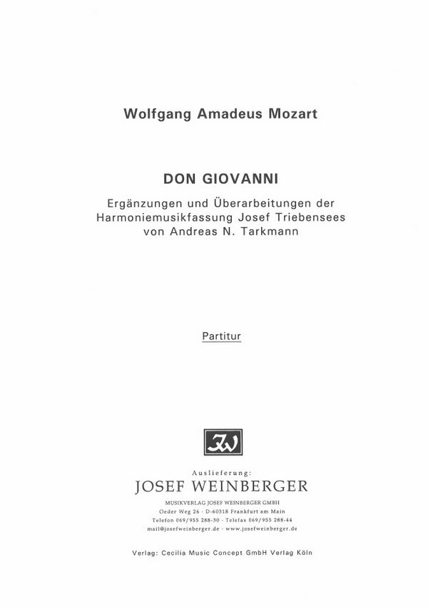 Don Giovanni 5 Stücke aus der Oper