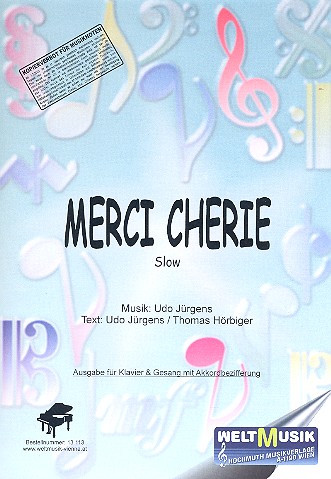 Merci cherie  für Gesang und Klavier  Einzelausgabe
