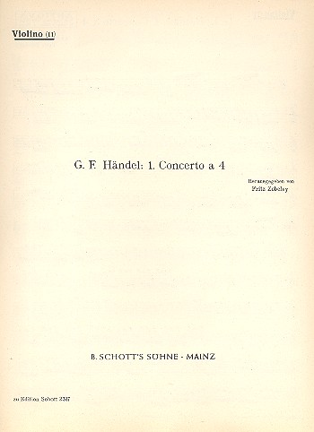 Concerto a quattro TWV 43: d 3&nbsp;&nbsp;für Flöte (Violine), Violine, Violoncello obl. und Basso continuo&nbsp;&nbsp;Einzelstimme - Violine II