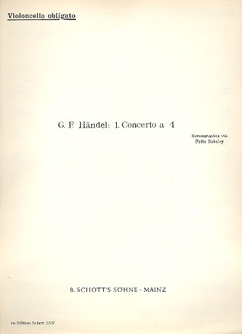 Concerto a quattro TWV 43: d 3&nbsp;&nbsp;für 2 Violinen (oder Flöte und Violine), Violoncello obl. und Basso co&nbsp;&nbsp;Einzelstimme - Basso