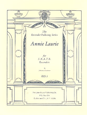 Annie Laurie for recorder  ensemble (S/AATB), score  Koulman, Joh., arr.