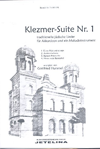 Klezmer-Suite Nr. 1 (+CD)&nbsp;&nbsp;für Akkordeon und Melodieninstrument&nbsp;&nbsp;Partitur und Stimmen