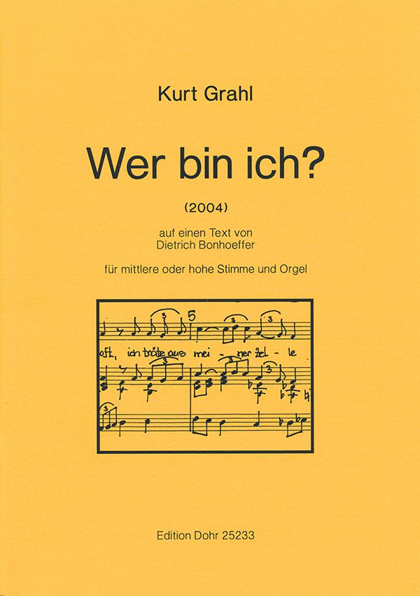 Wer bin ich für Singstimme  und Orgel  
