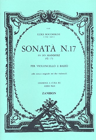 Sonata do maggiore no.17  per violoncello e basso nella stesura  originale per 2 violoncelli