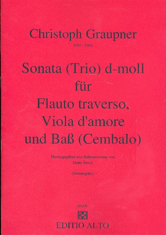 Sonate d-Moll  für Flöte, Viola d'amore und Bass (Cembalo)  