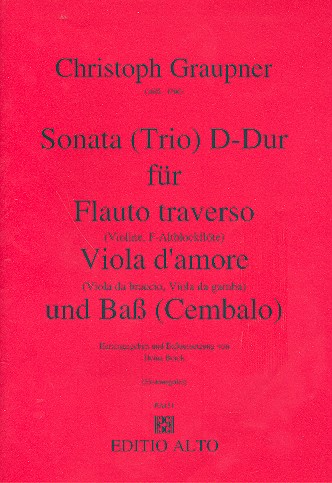 Sonate D-Dur&nbsp;&nbsp;für Flöte, Viola d'amore und Bass (Cembalo)&nbsp;&nbsp;